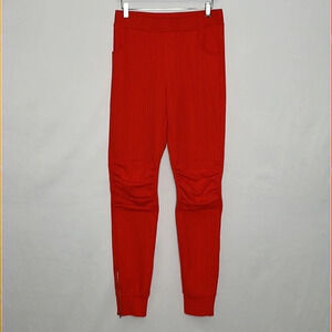 Irregular Exposure Jogger Knit Pants in Red - Size Medium